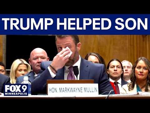 Markwayne Mullin tears up recalling Trump helping his son: 'Because he cared'