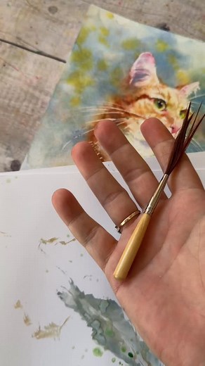 My weird brush watercolor adventures and cat commissions | Rachel Parker Varner