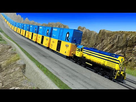 Longest Freight Trains High-Speed Accidents Derailments 😱 BEAMNG.Drive STREAM