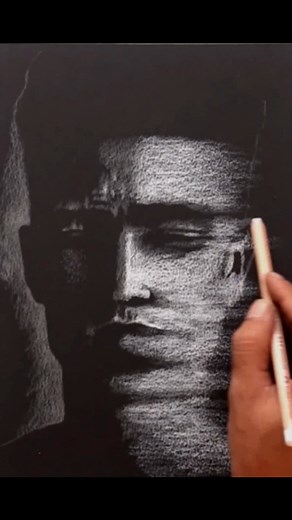 33K views · 1K reactions | The Dark Man White pencils on black paper | Veri Apriyatno Artist | Facebook