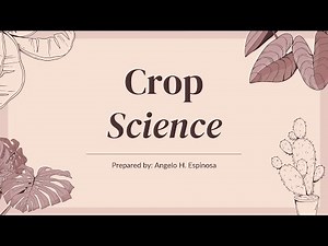 I- AGRICULTURE AND CROP SCIENCE