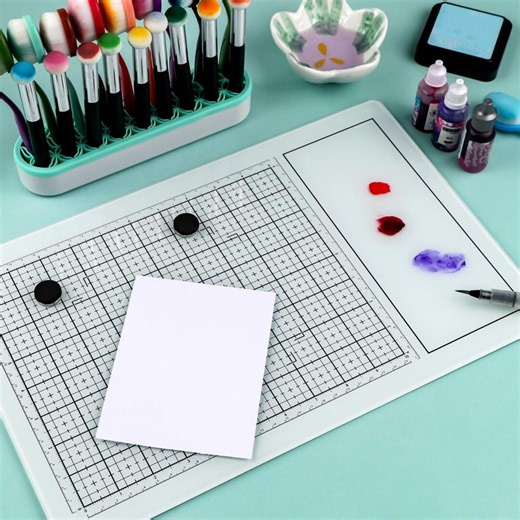 Magnetic Glass Craft Mat – Tempered Cutting Surface With Grid, 16" X 10" Work Area for Mixed Media Crafts - Etsy