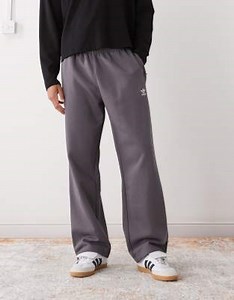 adidas Originals Trefoil essentials open hem pants in grey strata | ASOS