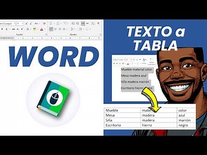 WORD: ¿Cómo convertir un texto en tabla en Word?