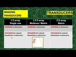 1 D, 1 5 D & 2 D Array Transducers