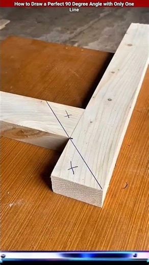 How to Draw a Perfect 90 Degree Angle with Only One Line #shorts #woodcraft #carpenter