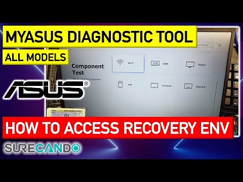 How to access MyASUS Diagnostic Test Utility WinRE Windows Recovery Environment Component Testing