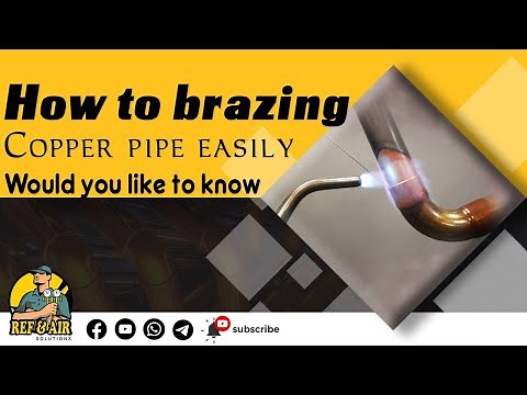How to brazing copper pipes using an oxigen acetylene torch