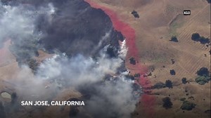 Firefighters battle wildfires in Southern and Central California