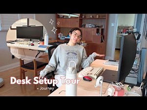 Productive Desk Setup (Journey and Tour) 📚 | Aesthetic, Standing Desk, Satisfying, Clean