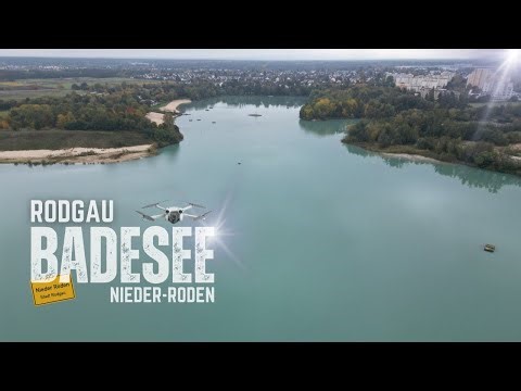 Badesee | Rodgau | Nieder-Roden | Hessen | See | Drohne | DJI | Strandbad | Natur | 2024 | Flug | 4K