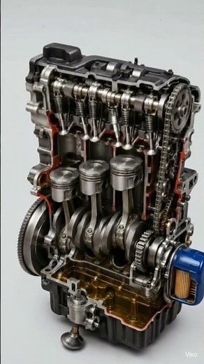 How a V8 Engine Works Inside | Full Engine Cutaway Animation 🔥#EngineCutaway