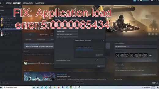 FIX: Application load error 5:0000065434 in Steam