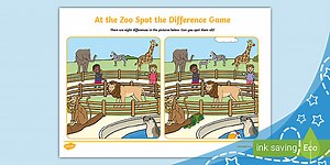 At the Zoo Spot the Difference Game