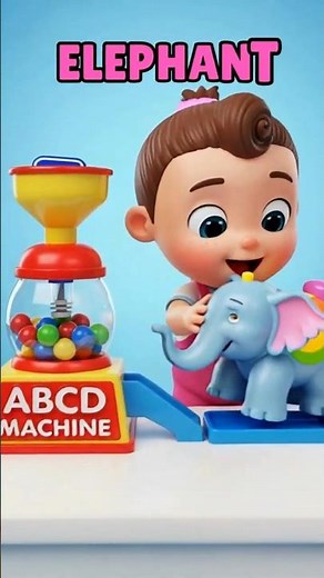 ABC Magic Machine (E-H) | Fun Alphabet Nursery Rhyme | ABCD Learning Song #abcd #kidssongs #shorts