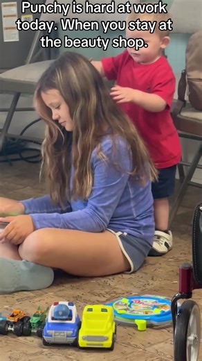 Adorable Moments with Grandma and Grandson at the Beauty Shop