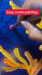 How to paint corals easy and fast #mural #coralreef #painting | Ira Cosmos