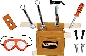 Black & Decker Jr. Tool Belt Set with 11 Tools and Accessories