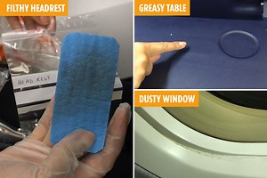 Ryanair has 'dirtiest plane cabin with filthy headrest & greasy tray tables'