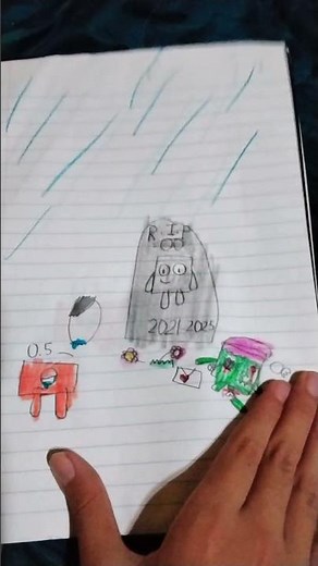 Numberblock 0.5 and 0 giving cart and flower to infinity and infinity zombie is death 0.5 and 0 cry