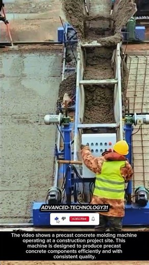 Precast Concrete Molding Machine Operating at a Construction Site !! #innovation #tool