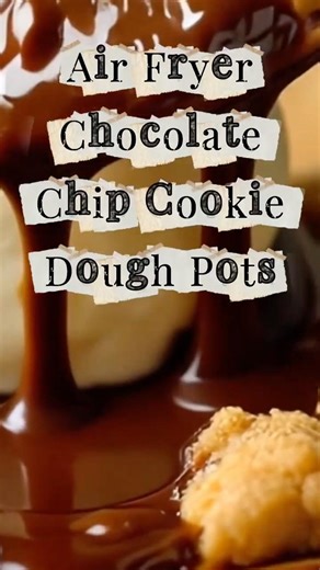 Air Fryer Cookie Dough Pots 🍪 Easy UK Dessert #shorts #airfryer #dessert