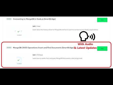 MongoDB CRUD Operations: Insert and Find Documents (SmartBridge) | MongoDB Node.js Developer Path
