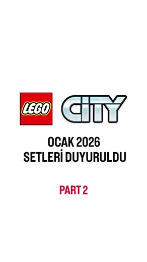 LEGO nun en önemli ve temel temalarından olan City temasına ait Ocak 2026 yılında çıkacak olan setler duyuruldu. 2026 yılı gelmeden LEGO gerçekten harika setleri birer birer duyuruyor ve heyecan günden güne artıyor. 2026'da LEGO City'ye gelen yeniliklerden biri de, basit araçlar ve sevimli bebek minifigür sürücüler içeren, 5 yaş ve üzeri çocuklar için uygun Birçok ürün oldugu icin 2 part halinde düzenleme yapmak istedim. Siz ilgili setler hakkında ne düşünüyorsunuz? Yorum ve beğenilerinizi bekli