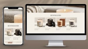 Shopify Theme Template for Candle Businesses | Neutral Shopify Website Template | Editable Shopify Theme - Etsy