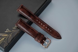 Handmade Museum Calf Leather Watch Strap: Custom Vintage Style - Etsy