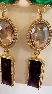 Rhinestone Triple Drop Earrings - Etsy