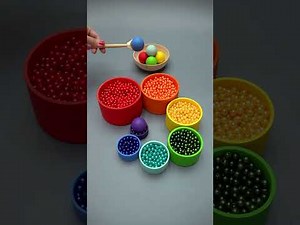 Relaxing Wooden Cup Beads Waterfall Sound ASMR💤🌿💛