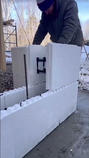 Building with ICF blocks, combining insulation and concrete for durable, energy-efficient walls