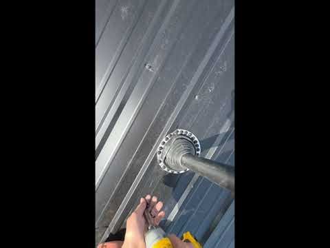 how to install pipe flashing on metal