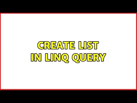 Create List in Linq query