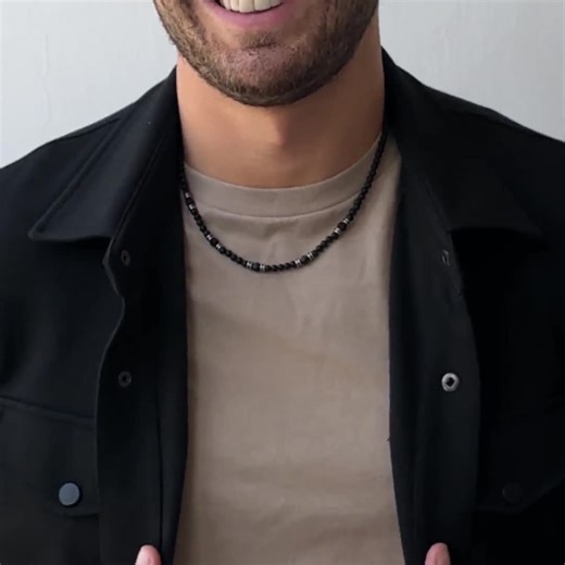 Men's Turquoise Beads Necklace, Men's Beaded Necklace, Men's Gemstone Necklace, Men's Jewelry, Gift for Husband Boyfriend Dad Father Him - Etsy