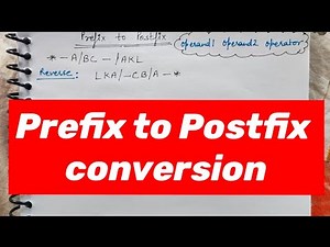 DATA STRUCTURE: Prefix to Postfix conversion using stack