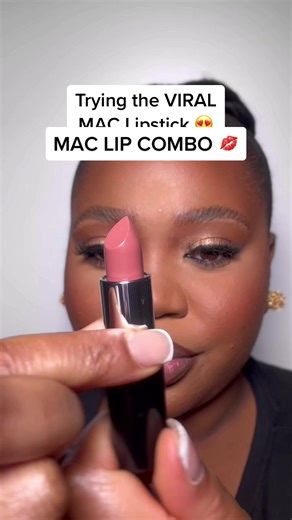 Trying the Viral @maccosmetics Thanks, Its MAC lipstick and the hype is real 😍 #maccosmetics #thanksitsmac #lipcombo #macchesnutliner #brownlipliner #lipcombotutorial