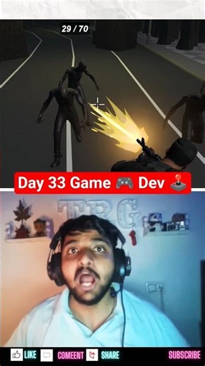 #day33 Zombie अब राशन बांटेगा! 😂! Zombie Drop System Is Here! #shortsvideo #GameDev #hindi