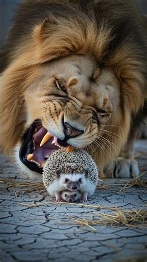 ULTIMATE DEFENSE: Tiny Hedgehog SHUTS DOWN Snarling Lion! (Painful Quills Revenge) 🤯