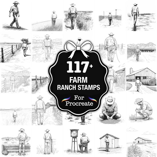 117+ Farm Ranch Procreate Stamps, Rural Farm Brushes for Procreate, Instant Download - Etsy UK