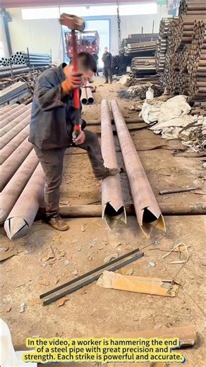 Forging Steel Precision: Pipe Head Shaping in Action!