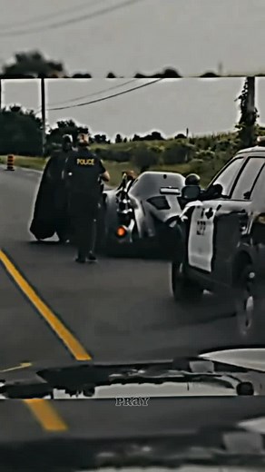 Police Interaction with Batman and Joker Costumes