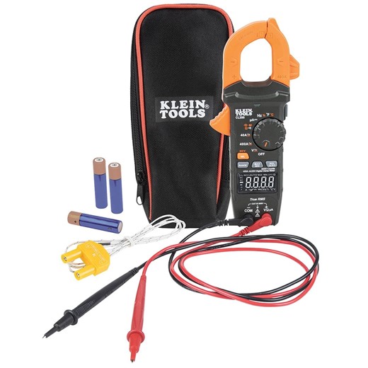 Klein Tools CL390 AC DC Digital Clamp Meter True RMS 400A Auto Ranging