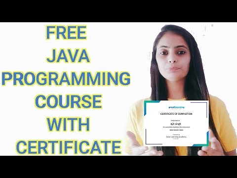 Free Java Programming Course with certificate / Free online Course with certificate