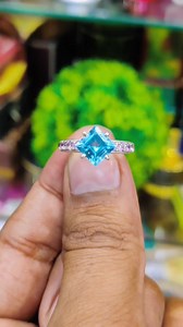 Blue Topaz Ladies Italian Ring | Blue Light Gemstones