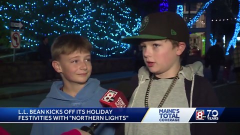 L.L. Bean kicks off annual northern lights celebration with a tree lighting