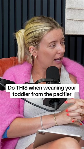 Distraction worked WAY better than trying to explain it 😭 Still early… but promising. Parents please tell us your tips for taking away the pacifier!!! #twoparentsandapod #podcast #pacifier #toddler