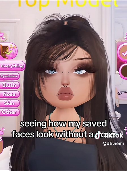 emi 🍀 (@luckyyemi) - Dress to Impress Nose Makeup and Face Combos Guide