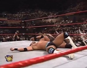 On April 28, 1997 on WWF Monday Night Raw from the Omaha Civic Auditorium in Omaha, Nebraska, Owen Hart defeated Rocky Maivia for the WWF Intercontinental Title. It would mark Hart’s first major singles title in his WWF career. Owen held the title for 97 days, losing the strap to Stone Cold Steve Austin in an unforgettable match at SummerSlam 1997. During the match, Hart delivered a piledriver that temporarily paralyzed Austin and left him with many years of neck issues, forcing the title to be 